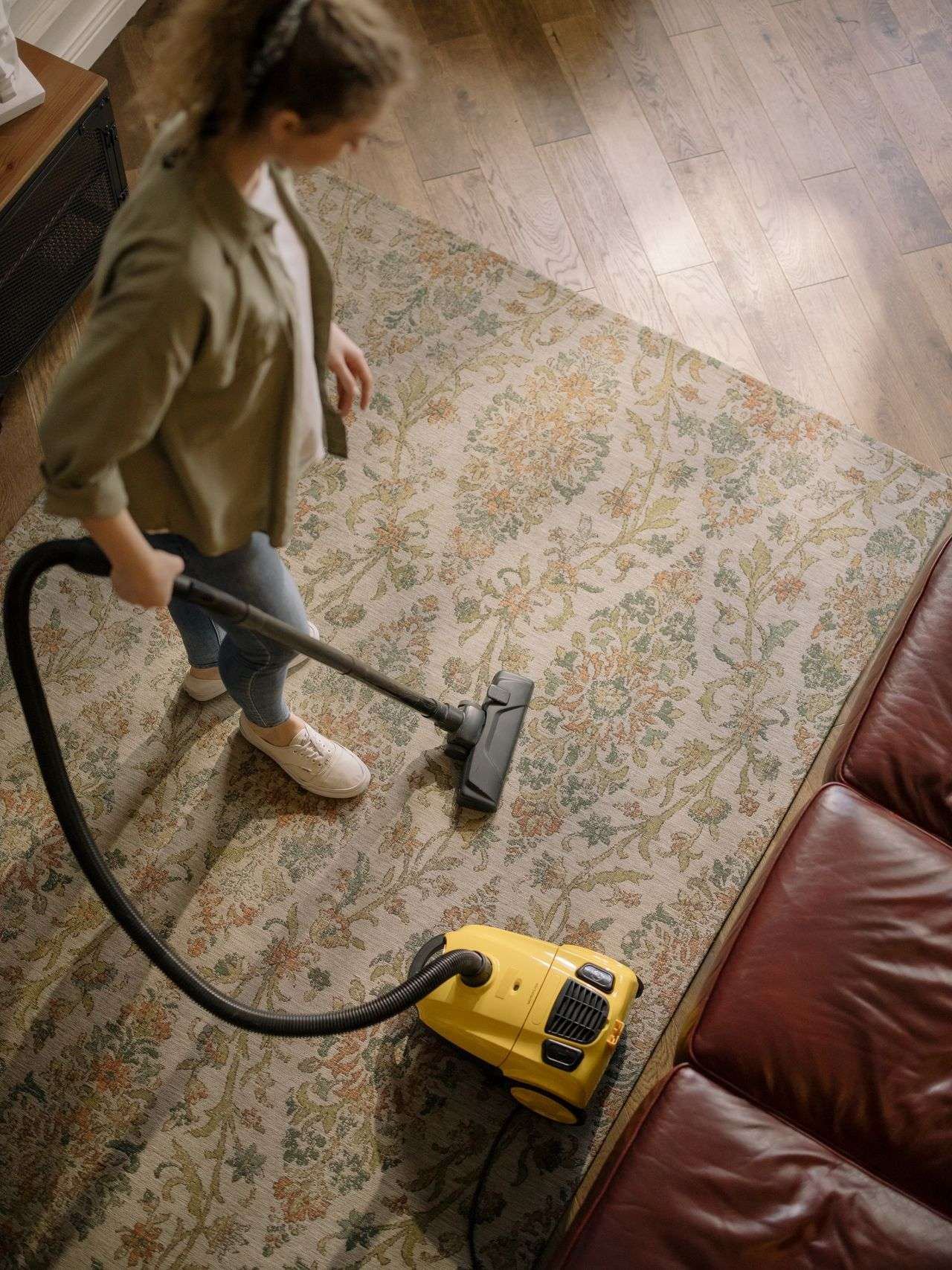 Close-up commercial carpet cleaning detail Texas business