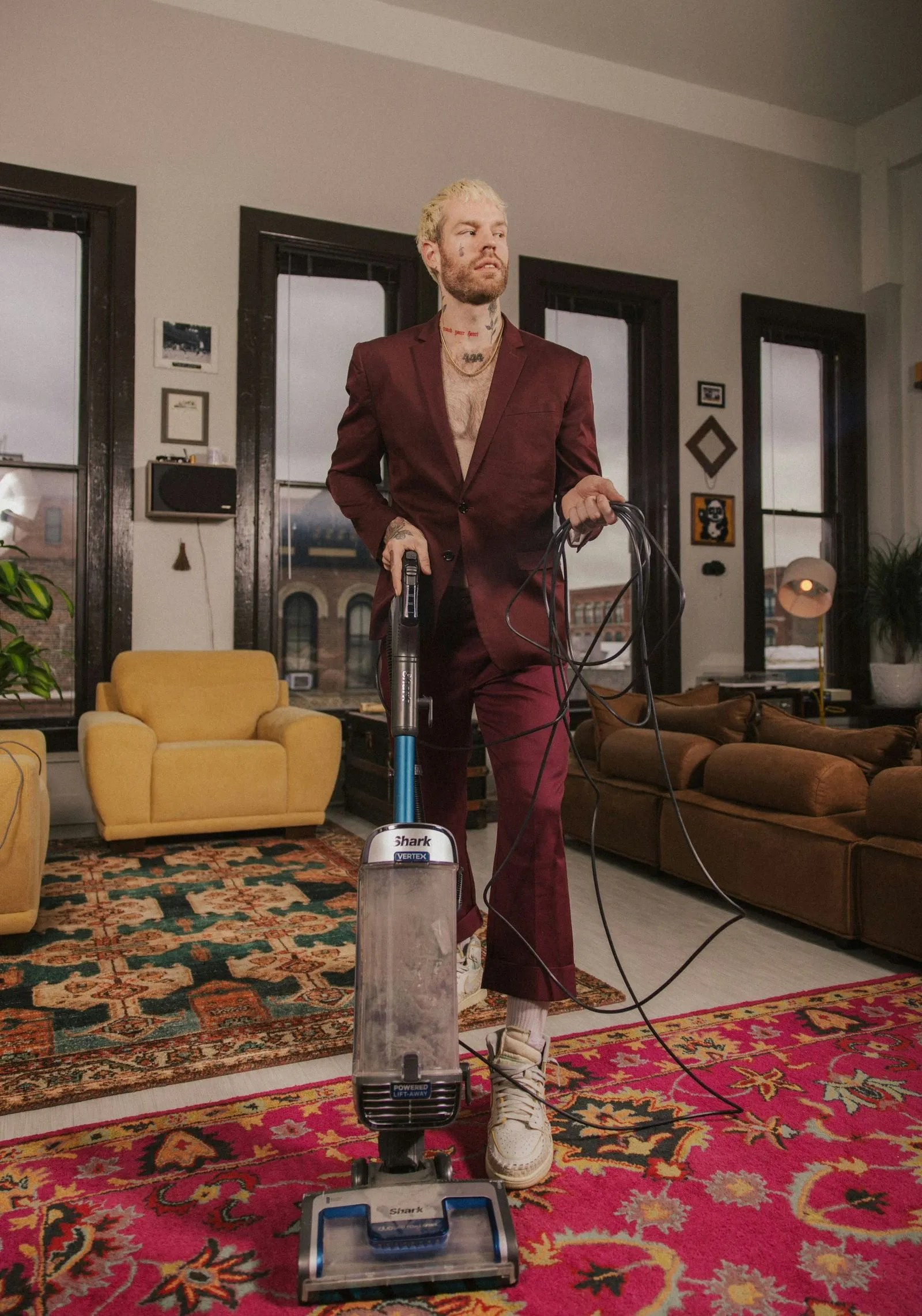A variety of carpet cleaning equipment and solutions