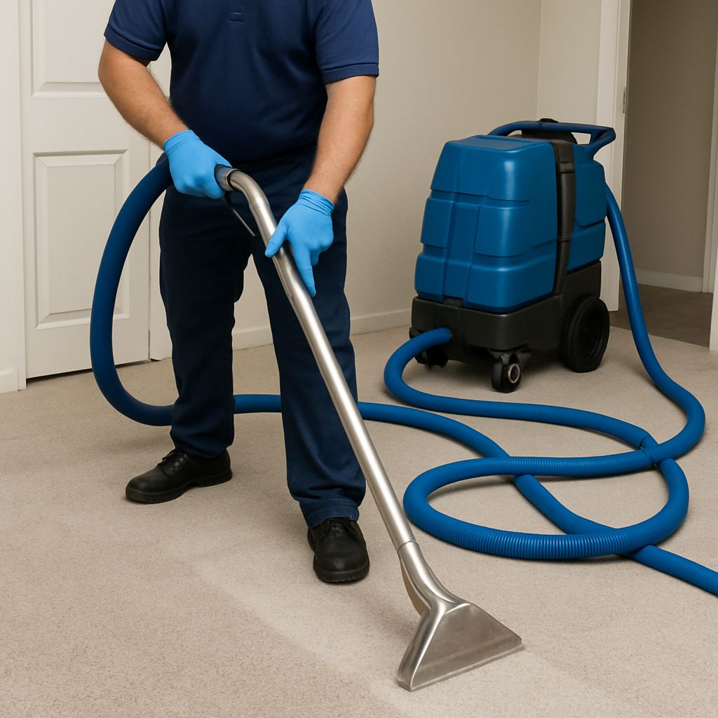 Professional carpet cleaning process